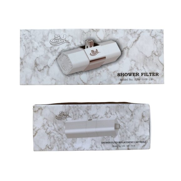 SJ Wave Bathroom Shower Water Filter SJW-SHF-1W with extra Filter - Picture 1 of 12